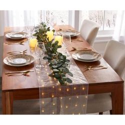 Pre-Lit Eucalyptus Garland by BrylaneHome in Green