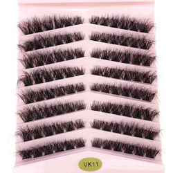 HBZGTLAD Lash Clusters Mega Volume Individual False Eyelash Extensions Segmented Fake Lashes DIY Eyelash Extensions at Home