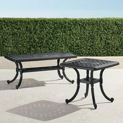 Carlisle Cast-top Tables in Onyx Aluminum - Side Table - Frontgate