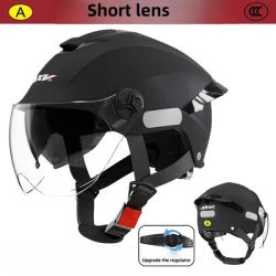 Breathable waterproof motorcycle helmet Breathable helmet Boys and girls Portable certified bicycle helmet, dual lens helmet