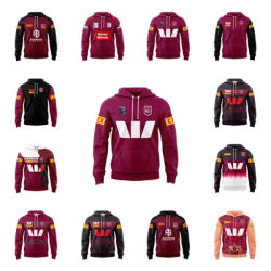 QLD Team 2025 Season Home and Away Personalized Hoodie Indigenous Rugby Hoodie SIZE-S-5XL SIZE S-5XL