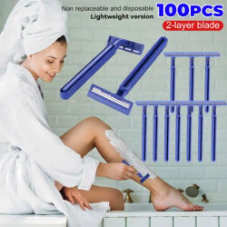 100-10PCS Disposable Whiskers Shaving Shavers Stainless Body Trimmer 2 Layers Blade Razors for Men Women Hotel Appliances
