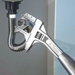 Bathroom wrench, large opening, short handle, adjustable wrench, plumbing faucet, triangle valve, disassembly installation tool