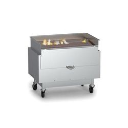 Wood Stone WS-SFB-58-DB 58" Wood Burning Charbroiler w/ Cast Iron Grates, Stainless Steel