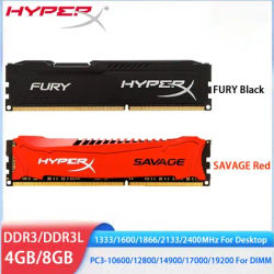 HYPERX SAVAGE FURY Memoria RAM DDR3 DDR3L Desktop RAM 4GB 8GB 1600MHz 1333 2133 2400 1866MHz Memory DIMM PC3-12800 17000 19200