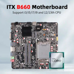 SZKIOSK intel Mini Motherboard B660 Support lga 1700 cpu Mainboard 12th/13th i3/i5/i7/i9 CPU DDR4 3200MHz Motherboard itx