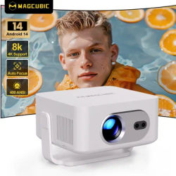 Magcubic Auto Focus Android 14 4K Projector 400ANSI 8K Native 720P HY300 Max With Wifi6 BT5.4 Allwinner H726 Portable Outdoor