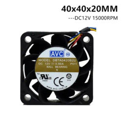 40mm Powerful Cooling Fan For AVC 4028 12V 1A DBTB0428B2G High Speed Server Fans 40*40*28mm Dual Ball Bearing 4-wire 4Pin PWM