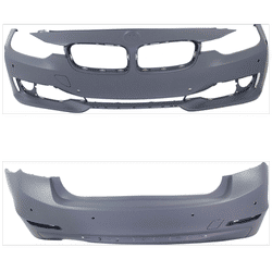Replacement Bumper Cover Primed, Front & Rear, 1-year unlimited-mileage warranty SET-REPB010363P-D