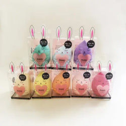 Makeup Eggs Bunny box packaging Wet And Dry Use Foundation Concealer Blending Blender Cosmetic Puff Makeup Tools wholesale