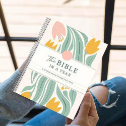 The Bible in A Year A 52-Week Study Through Gods Word - Spiral Bible Study Guide 52-Week Womens Bible Study Guided Reading Plan