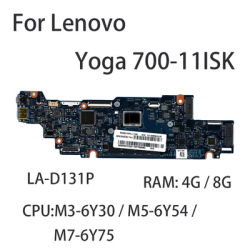 Laptop Motherboard For Lenovo Yoga 700-11ISK LA-D131P With CPU:M3-6Y30 M5-6Y54 M7-6Y75 RAM:4G/8G FRU:5B20K57020 5B20K57017