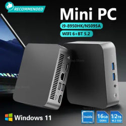 Portable Mini PC Gamer Core i9 8950HK N5095A Windows 11 Pro Mini Computer 16GB DDR4 1TB 2TB SSD 1000M Ethernet Gaming PC Desktop