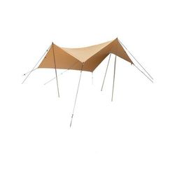 White Duck Sunshade Tarp 330 w/ Poles 20ft x 20ft/6 x 6 m SS-6x6-WR
