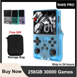 Mini Retro Portable Handheld Video Game Console 256GB 30000 Classic Games 3.5'' IPS Screen Pocket Videojuegos R40S PRO Consola