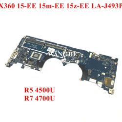 GPR51 LA-J493P For HP Envy X360 15-EE 15m-EE 15z-EE Laptop Motherboard L93114-601 L93113-601 With R5 R7 CPU 100% Working