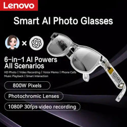 Lenovo Smart AI Photo Glasses With 800W Pixel Shooting Camera Bluetooth Glasses Chat GPT Voice Call Translation For Men Women
