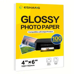 20/100 sheets 3R/4R/5R/A4 Glossy Photo Paper for Inkjet Printer, Bright Color, Suitable for Photography, Family, Festivals