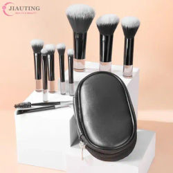 10/12pcs Mini Makeup Brush Set Powder Eyeshadow Foundation Blush Blender Concealer Beauty Portable Makeup Tool Brush Travel Kit