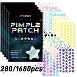 1680 Acne Patches - Gentle and non-irritating, covers acne and blemishes - 280 Star Shape Multi-Color Concealer Patches Daily fa