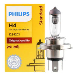 Philips Vision H4 12V 60/55W P43t phares halogènes de voiture d'origine 3200K Standard remplacer véritable faisceau haut et bas 12342C1