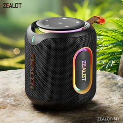 Haut-parleur Bluetooth portable ZEALOT-M1, avec basses améliorées, Bluetooth 5.4, autonomie de 10 heures, pour le camping et la randonnée