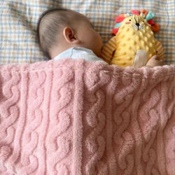 Newborn Baby Blanket 80x100cm Thick Double Sided Flannel Soft Wrap Baby Stroller Accessories Sleeping Bedding Swaddling