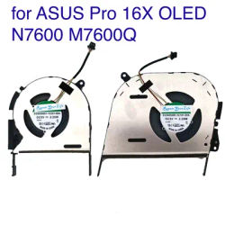 CPU GPU Cooling Fan for ASUS Pro 16X OLED N7600 M7600 M7600Q X7600 M7600QE M7600RE 13NB0UV0T04011 Laptop Fan Cooler Radiator