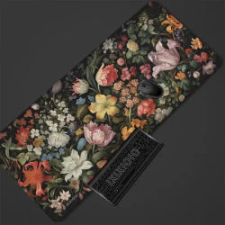 Tapis de souris Vintage fleurs et plantes, personnalisé XL, XXL, doux, pour bureau, en caoutchouc naturel, pour bureau, Table