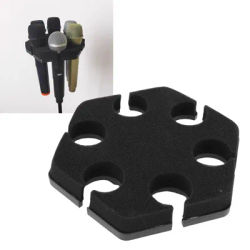 Multi Microphone Holder Lightweight Efficient Microphones Storage Hanger Standard 3/8 Inch Thread Hold Up To 6 Mics for Indoor