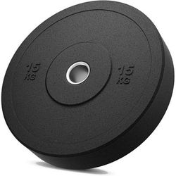 FFitness Disco Gommato da 15 Kg per Bilanciere Olimpionico Foro 51mm F