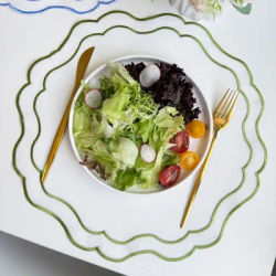 Napperon brodé en forme de fleur, serviette en coton et Polyester, Machine à café, couverture anti-poussière, tissu coréen, tapis de Table à manger