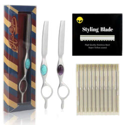 Professional Sharp Barber Razor Blade Purple Dragon Hair Razors Cut Hair Cutting Thinning Knife Salon Tools