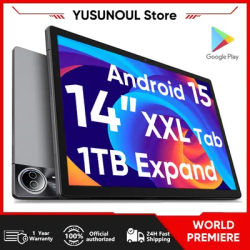2026 High Defined Android 15 Tablet 14 inch Tablet PC 20GB 512GB 12900mAh Phone Call BT5.0 5G WiFi GPS Google Play Laptop Pads