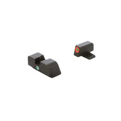 AmeriGlo I-Dot Sight set for FN High Power Green Front with Orange Outline Green Rear Matte Finish Black FN-201