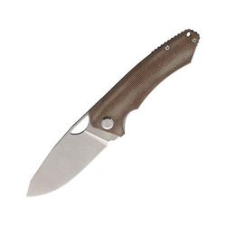PMP Knives Spartan Linerlock Micarta PMP015 3.25 in Folding Knife SPARTANBROWNMICARTAN