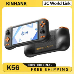 KINHANK K56 Handheld Game Console 5.5'' Touch Screen 50 Emulators for PS1/PSP/DC/SS Android 14 5000mAh WIFI5 Retro Game Player