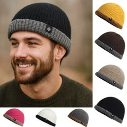Bonnet tricoté doux pour hommes et femmes, casquette Skullies d'hiver, coupe-vent, épais et chaud, avec Protection des oreilles, Hip Hop en plein air