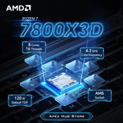 NEW AMD R7 7800X3D Socket AM5 L3=96M 4.2GHz 8-Core 16-Thread Processor 120W Applicable to B650 Ryzen 7 7800X3D 5NM DDR5 No fan