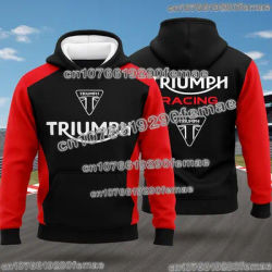 Triumph Motorcycle Hoodie Men Women Riding Sweatshirt Comfortable Streetwear Casual Fashion Top for Spring Autumn Winter