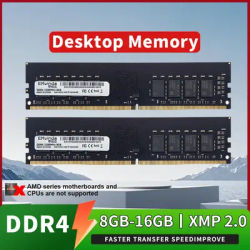 ENvinda DDR4 Ram 8GB 16GB 2666MHz 3200MHzDRAM DIMM Memory 288pin Black Ram 8GB 16GB 32GB 3200MHz For Intel Motherboard