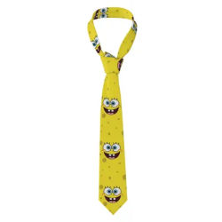 Cravates personnalisées S-Sponges Anime B-Bobeds pour hommes, cravate de comédie animée pour la fête des pères, Anime