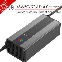 Voltage Curren Adjustable 24V 48V 72V 60V 54.6V Li-ion Lifepo4 Lithium Battery Charger 10A 15A 20A Fast Charge 13S 16S 20S Parts