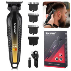 Solimpia Gradient Hair Clipper Professional Hair Salon LCD Digital Display Edge Trimming Rechargeable Taper Men's Home Haircut