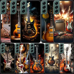 Retro rock Music Electric Guitar Phone Case For ASamsung A16 A26 A36 A56 A02 A03S A04S A05S Galaxy A55 A35 A25 A15 S10 Lite A9 A