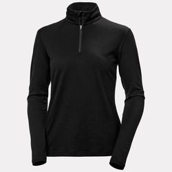 Helly Hansen Women’s Merino Half-Zip Base Layer Black M