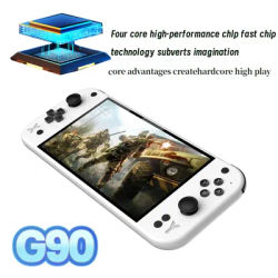 New G90 7-inch 64GB 4000mAh Portable Handheld Game Console Arcade HD Edition Compatible with PSP/PS1 Retro Classic TV Game Contr