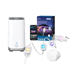 eufy Permanent Outdoor Lights S4 (200ft with 144 LEDs) + HomeBase S380 White