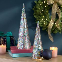 Christmas Mosaic Glass Tree, Set Of Two - Grandin Road