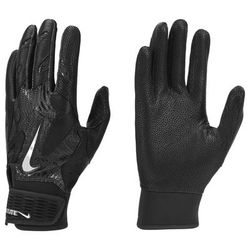 Nike Alpha Elite 2.0 Adult Baseball Batting Gloves Black/Clear/Silver